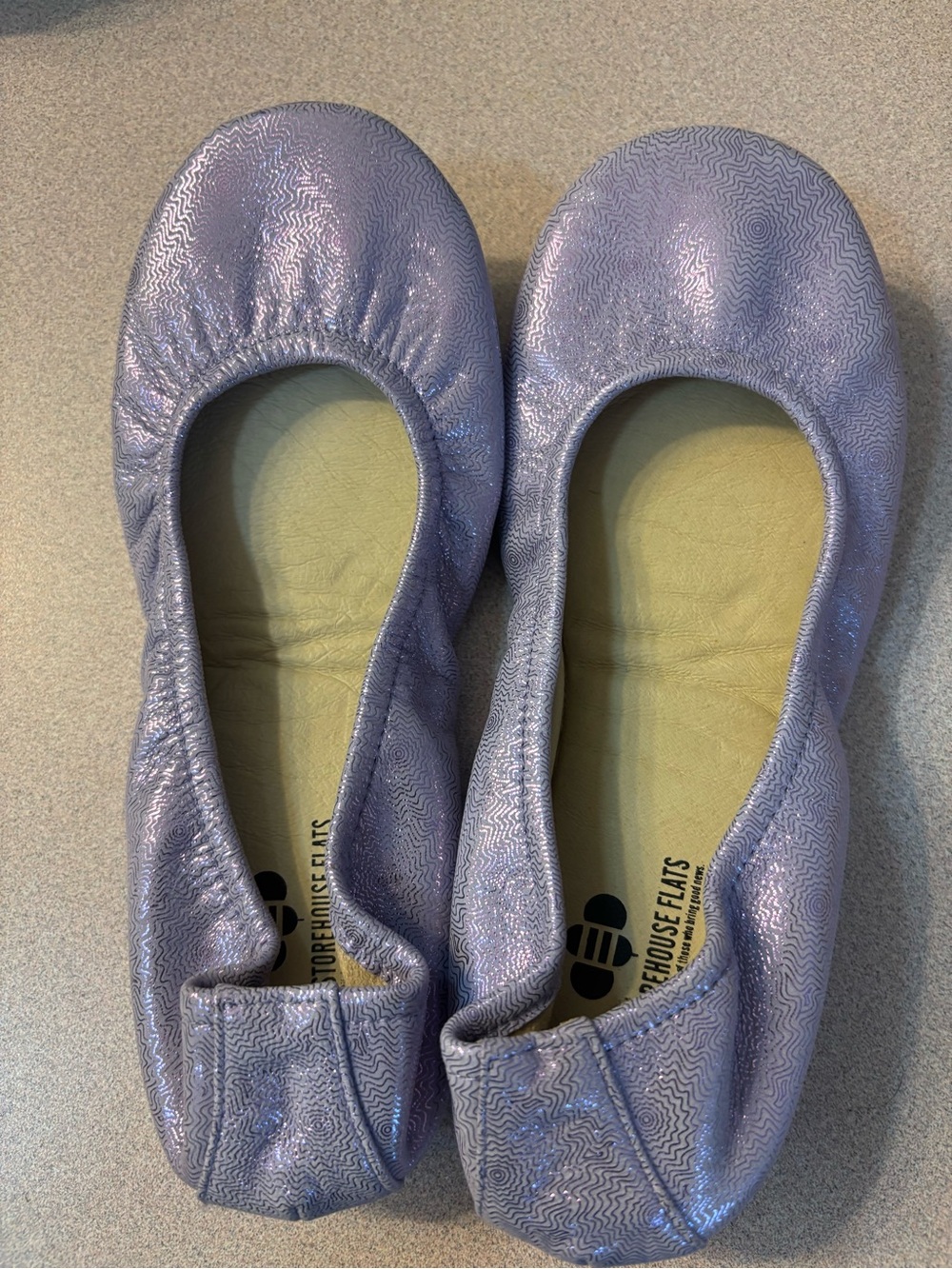 The Storehouse Flats Lavender Shimmer Ballet Flats